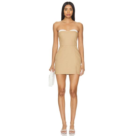 Amanda Uprichard Dresses & Skirts - NEW NWT Amanda Uprichard Malene Mini Dress Tan Size Large